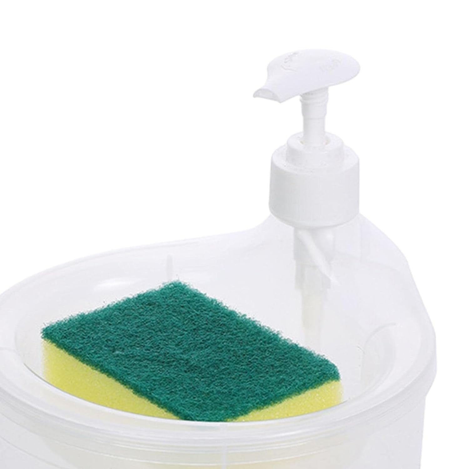 12565 Double Layer Liquid soap Dispenser with Pump and Sponge, Practical for Hotel Sink Clear, Soap Dispensing Liquid Pump Bottle for Home, Kitchen Rectangle ( 2 in 1 ) 12565 Double Layer Liquid soap Dispenser with Pump and Sponge, Practical for Hotel Sink Clear, Soap Dispensing Liquid Pump Bottle for Home, Kitchen Rectangle ( 2 in 1 )